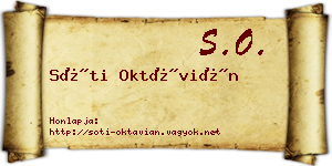 Sóti Oktávián névjegykártya